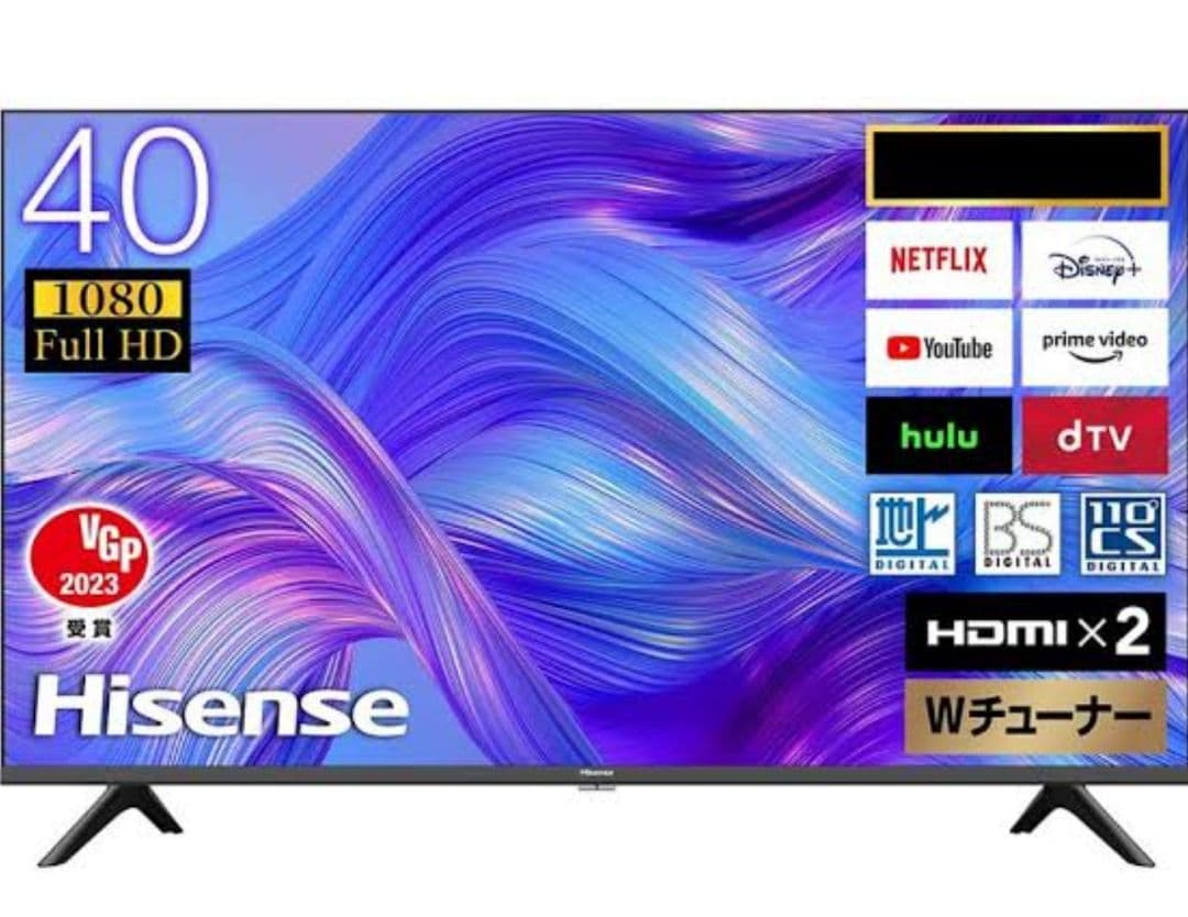 Hisense 40V型スマート液晶テレビ 40E40H　23年製
