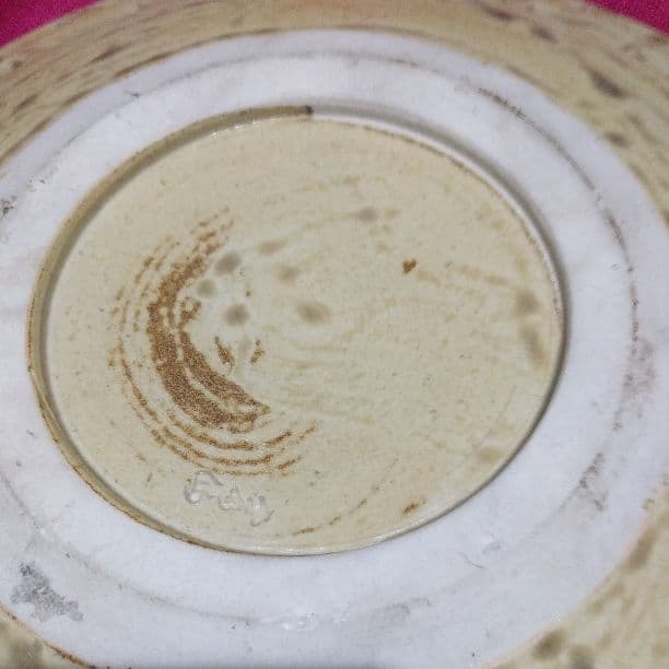 ✨新品☆海外作家品、絵皿、裏側に作家名入り