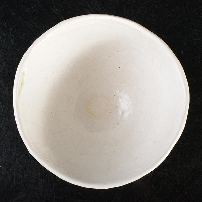 茶道具　人間国宝　田村耕一造　白釉茶碗　共箱　M　R6890