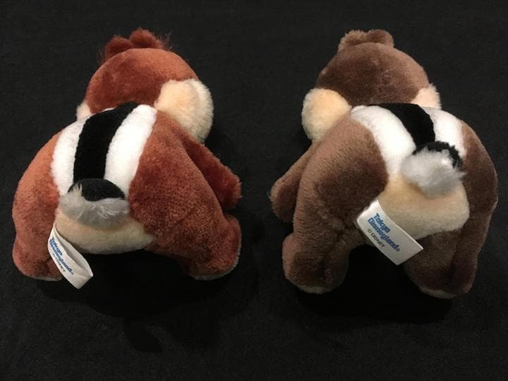 2000年 東京ディズニーランド ぬいぐるみ チップとデール ハート缶 3点