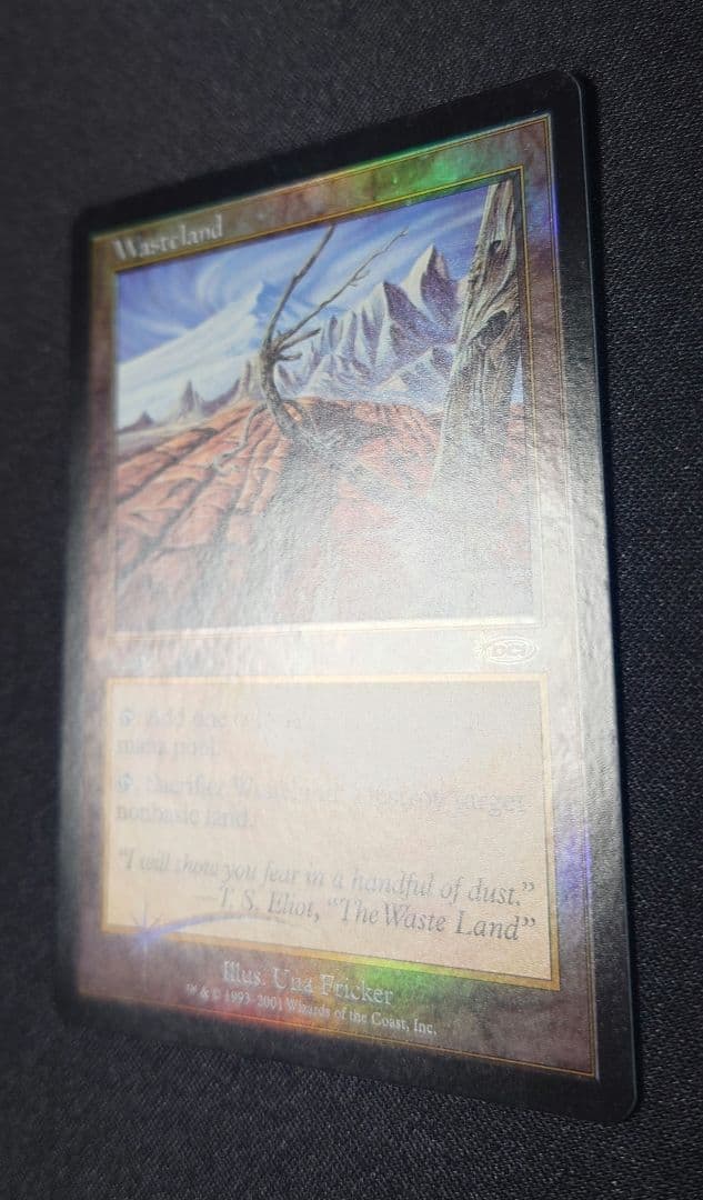 MTG 不毛の大地 プログラム褒賞 英語 foil 1枚