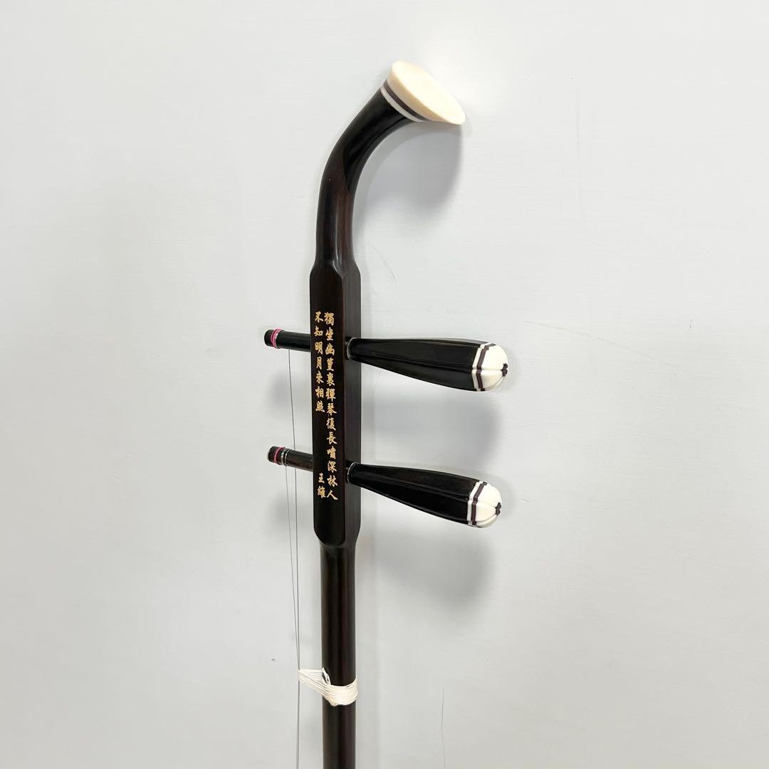 ★美品★二胡 ヘビ皮 ニシキヘビ セミハードケース付き