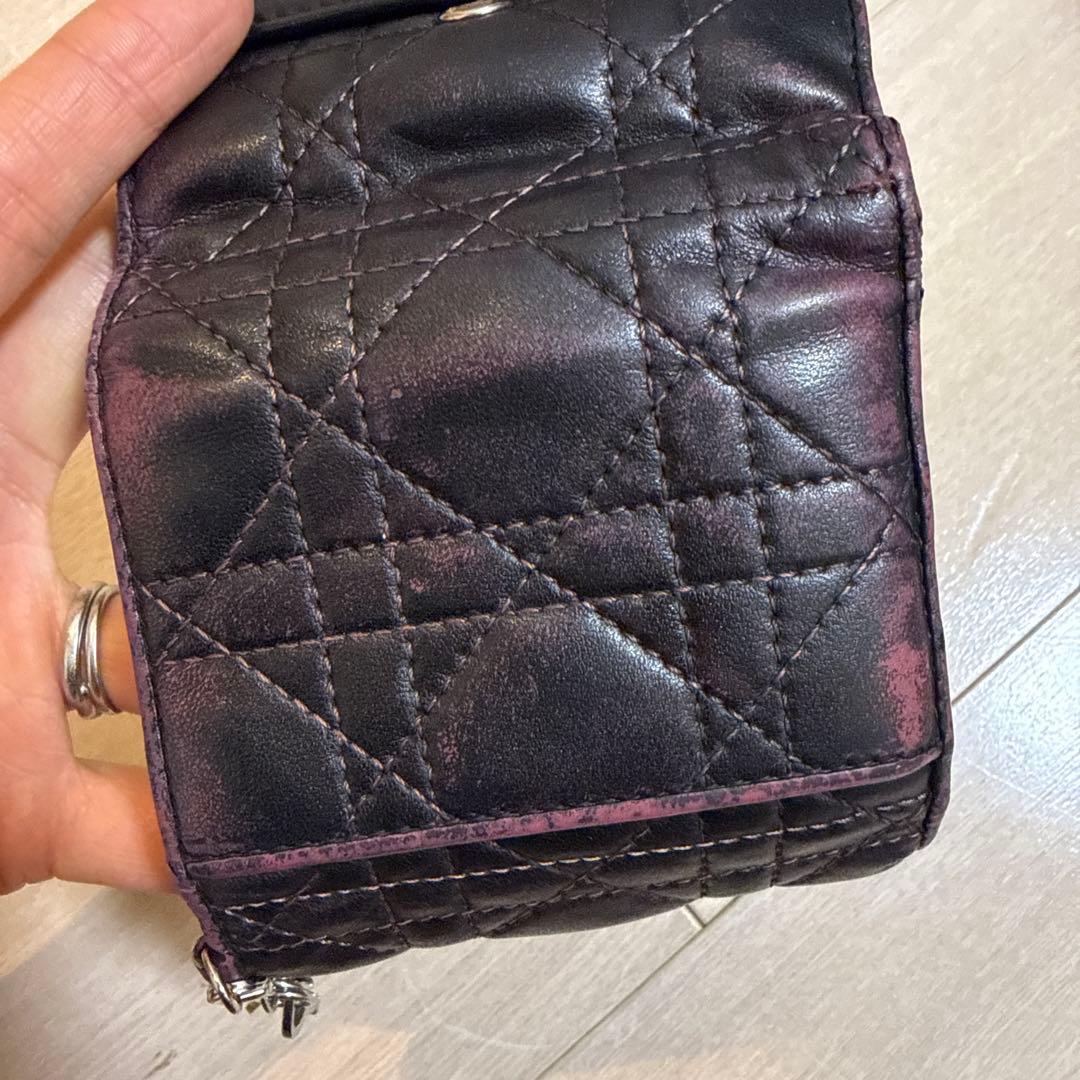 Lady Dior Lotus ウォレット　カナージュラムスキン