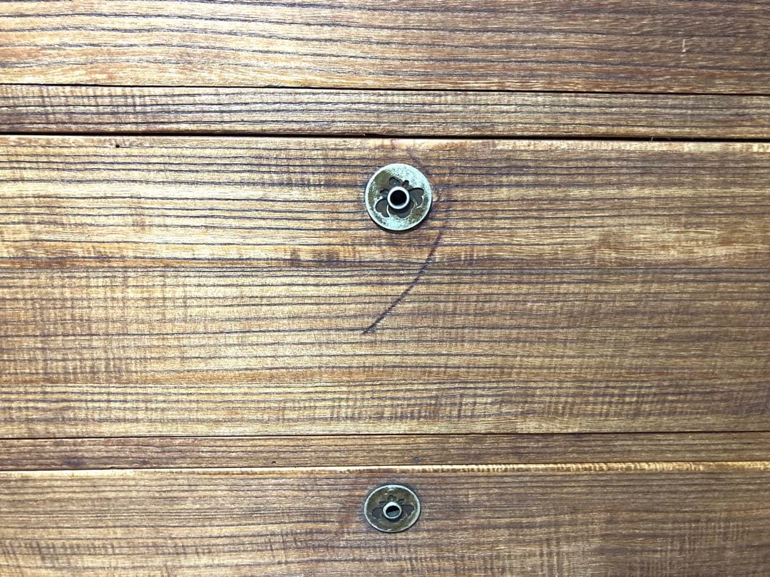 【メンテ済】アンティークの収納棚　サイドボード　ローボード　総桐　引出し3杯