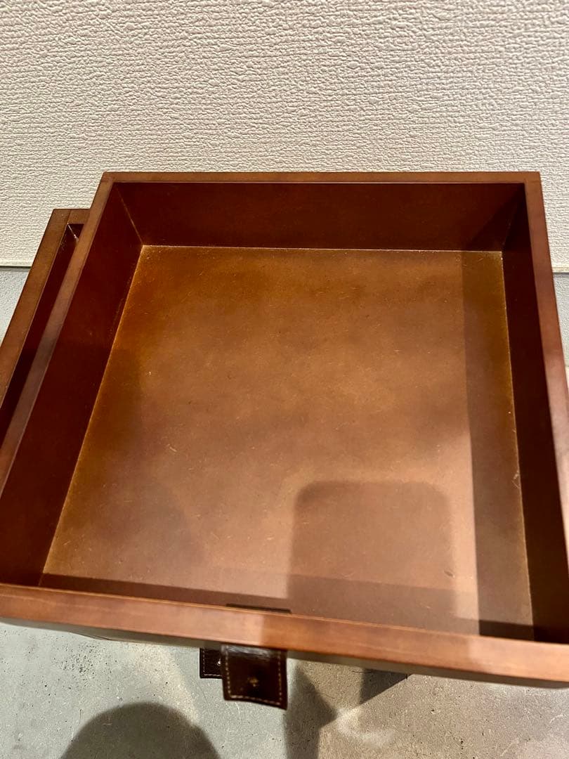 美品 サフィールノワール ドロワーボックス ウッド 靴磨き クリーム収納 ケース