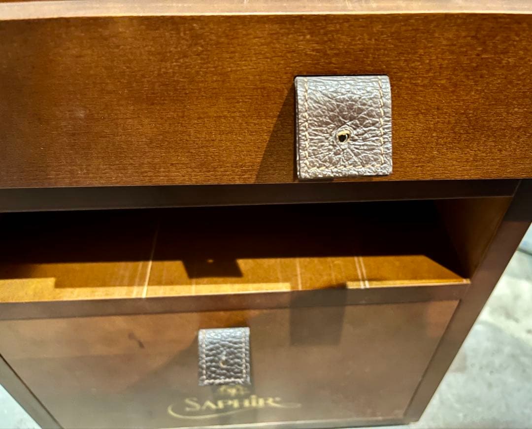 美品 サフィールノワール ドロワーボックス ウッド 靴磨き クリーム収納 ケース