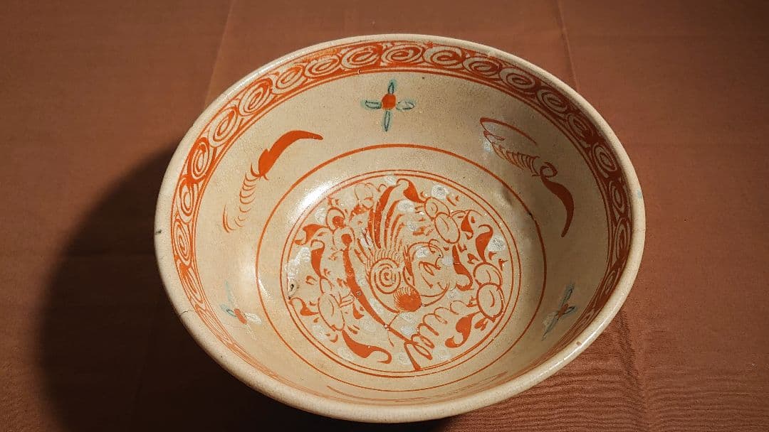 古九谷　九谷焼　赤絵　春日山窯　木米　金城春日山　蔵出し　菓子鉢　１客