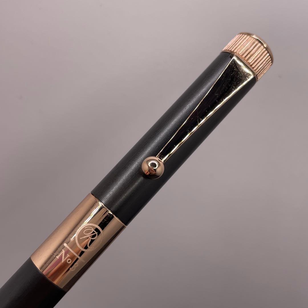 PE1249ロメオ ボールペン 細軸 ガンメタル×アプリコットゴールド