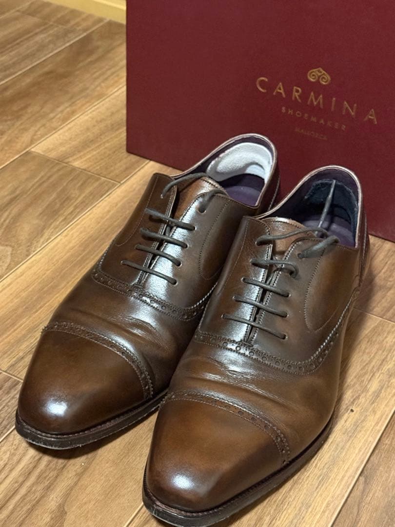 CARMINA ブラウン ドレスシューズ