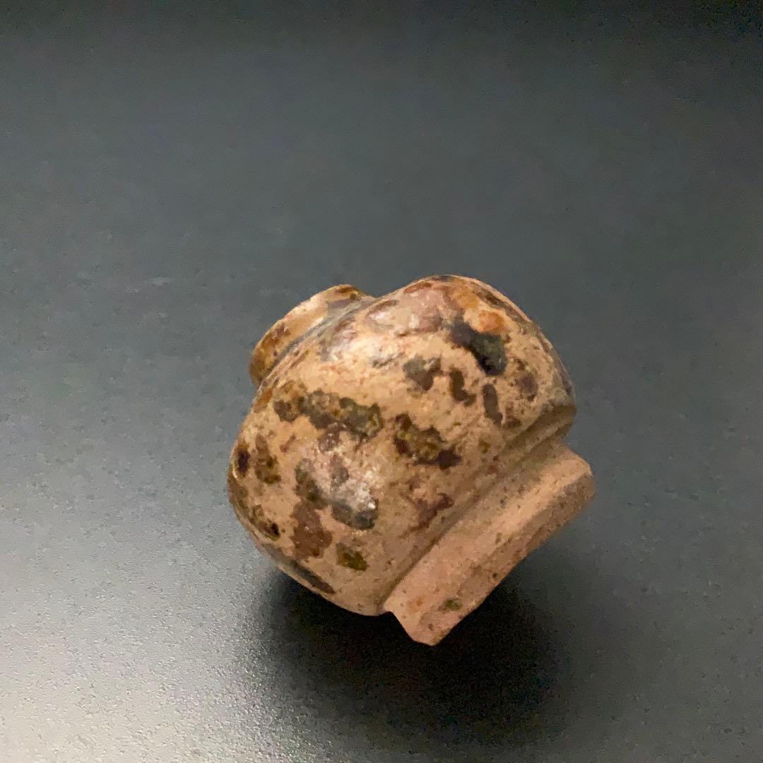 褐釉斑文小壺　タイ　スンコロク　骨董　R1397ダM