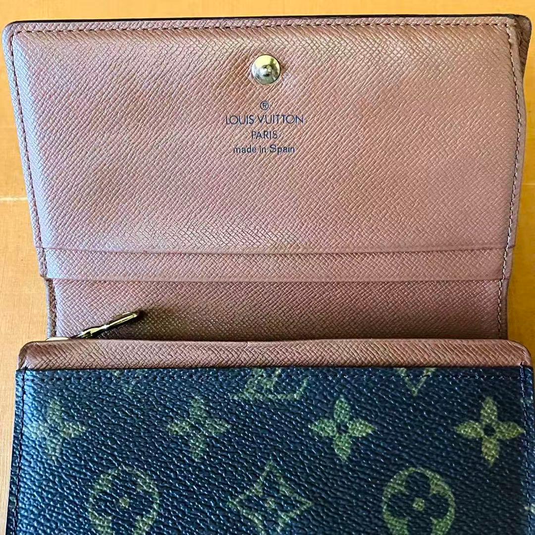 LOUIS VUITTON モノグラム トレゾール L字折り財布 内側リペア品❣️