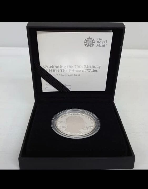 2018年 チャールズ皇太子殿下 生誕70周年 銀貨 5ポンド シルバー