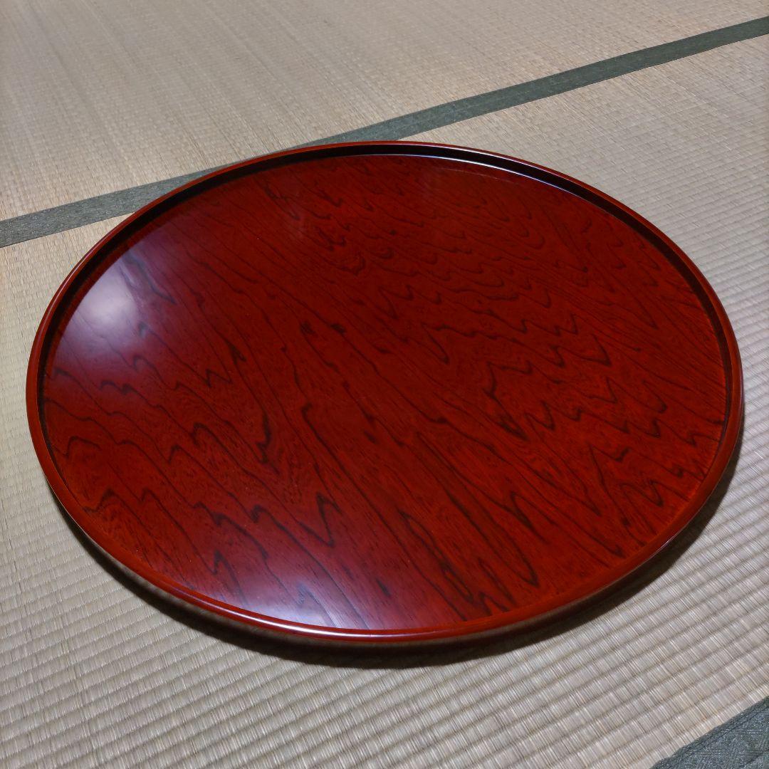 値下げ　方円流　直径二尺三寸（70㌢）会津塗の具列盆　中古