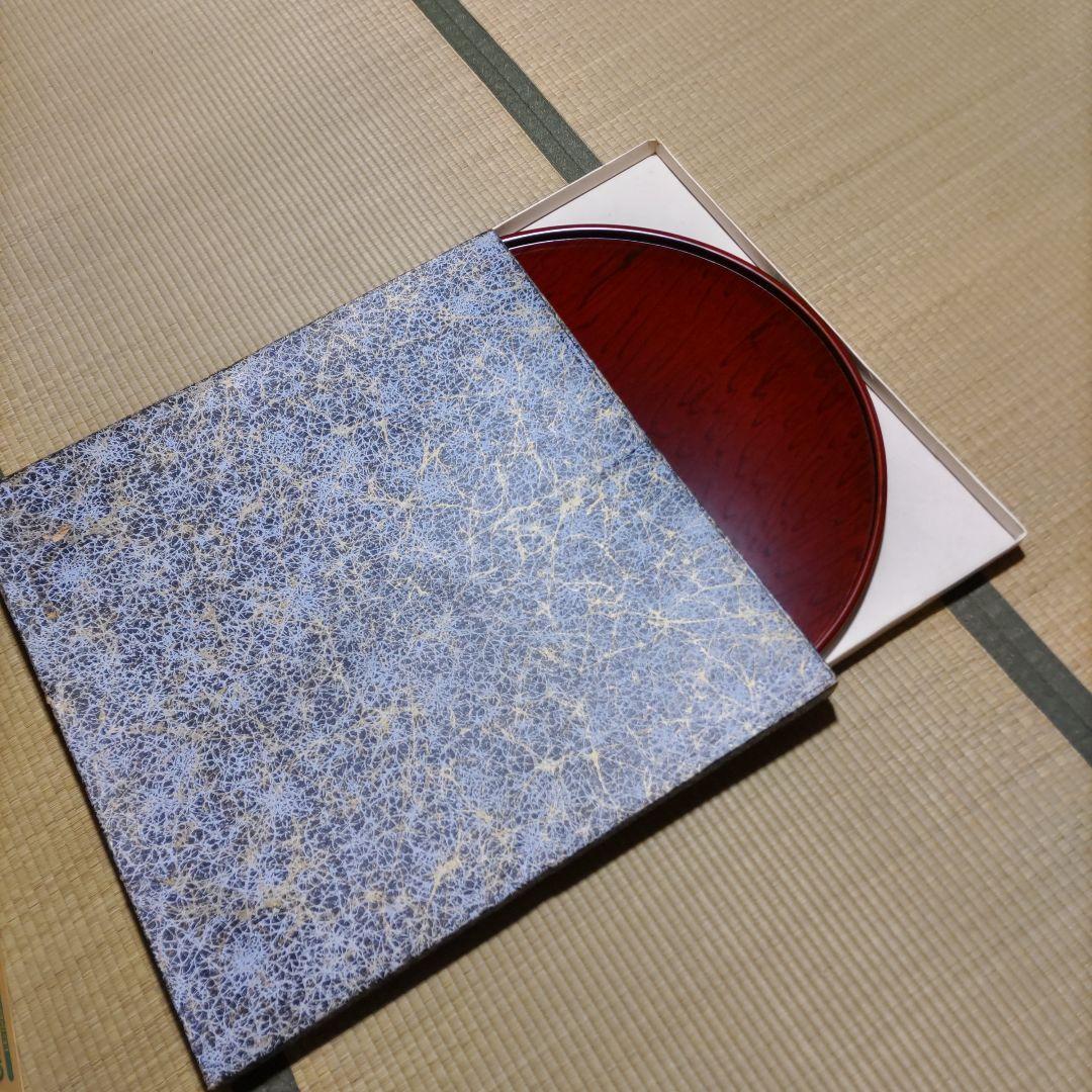 値下げ　方円流　直径二尺三寸（70㌢）会津塗の具列盆　中古