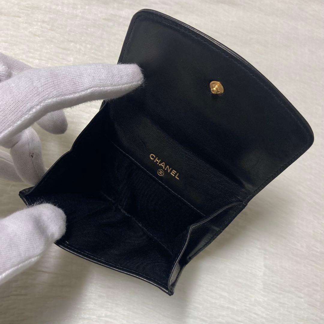 最終価格　美品　CHANEL シャネル　財布　小銭入れ　ケース　ラム