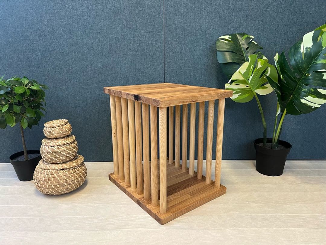 【在庫整理】 サイドテーブル 柱形 ドラムテーブル 30cm 37cm タモ