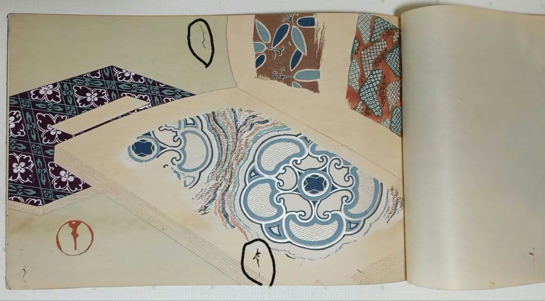 琳派神坂雪佳の稀版画図案画帖ちく佐（弐)図案版画12図柄揃い明治34年出版