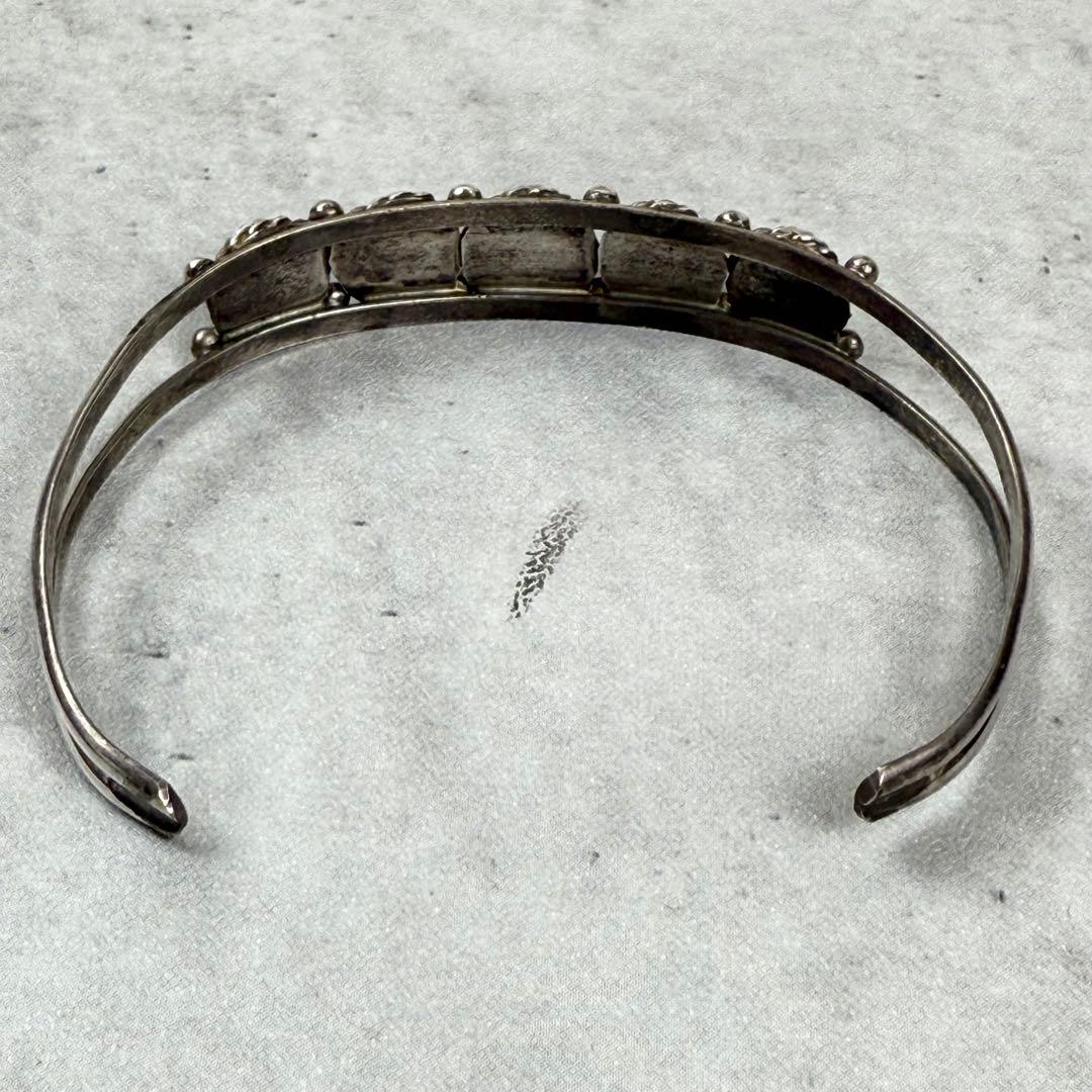 Indian Jewelry 5連ターコイズシルバーバングル vintage