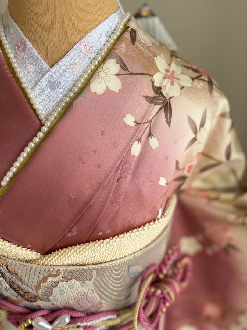 まちゅ　振袖フルセット（７点） 正絹振袖　正絹袋帯　成人式