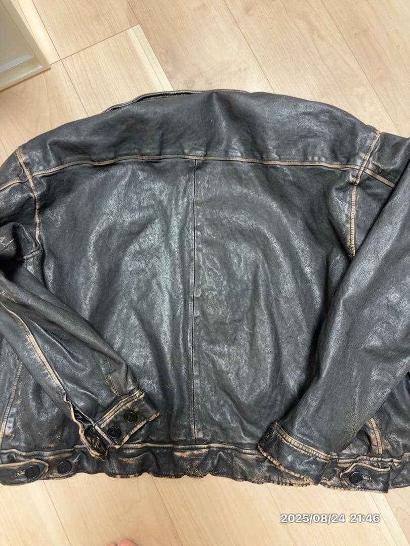【Mサイズ】BEAMS レザージャケット / 2024 / ユーズド加工