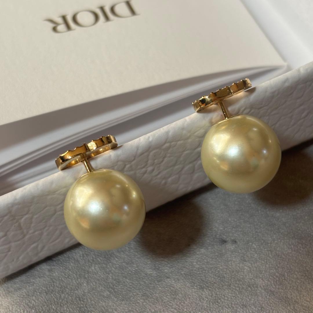 【美品】Dior tribales ピアス パール ディオール CD