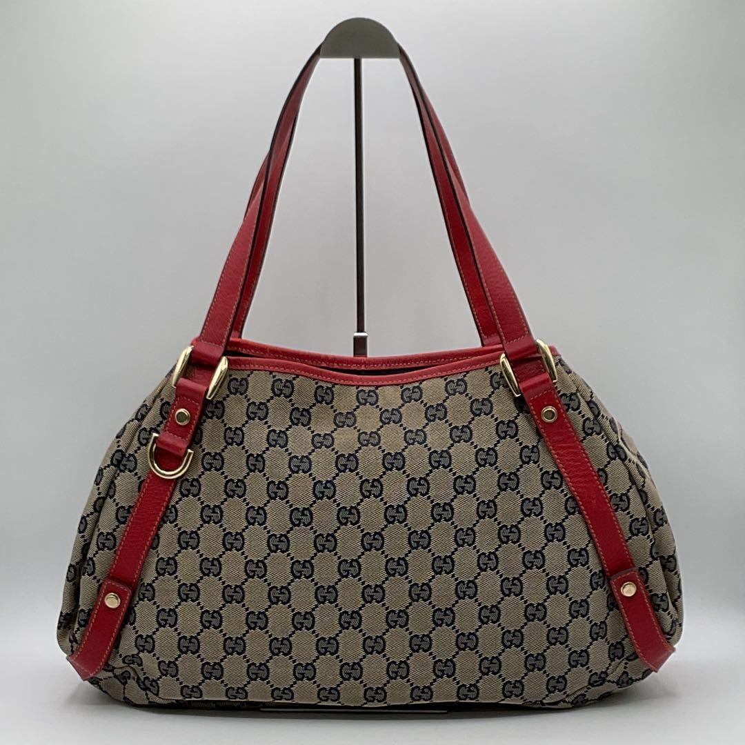 グッチ GUCCI トートバッグ GGパターン キャンバス レザー