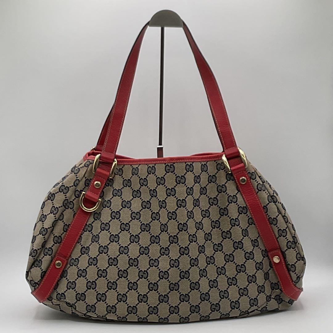 グッチ GUCCI トートバッグ GGパターン キャンバス レザー
