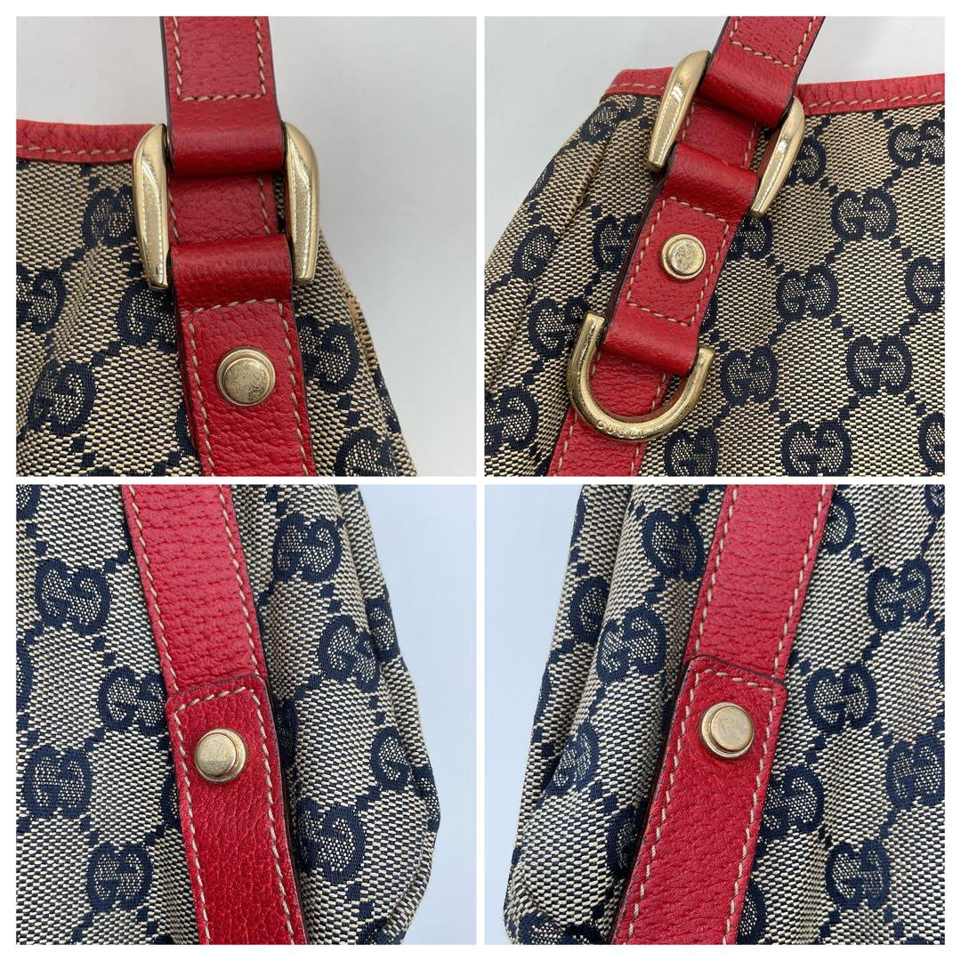 グッチ GUCCI トートバッグ GGパターン キャンバス レザー