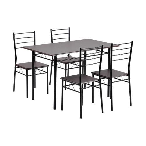 新生活支援】【ダークブラウン】ダイニングテーブル ダイニングセット　ダイニング５