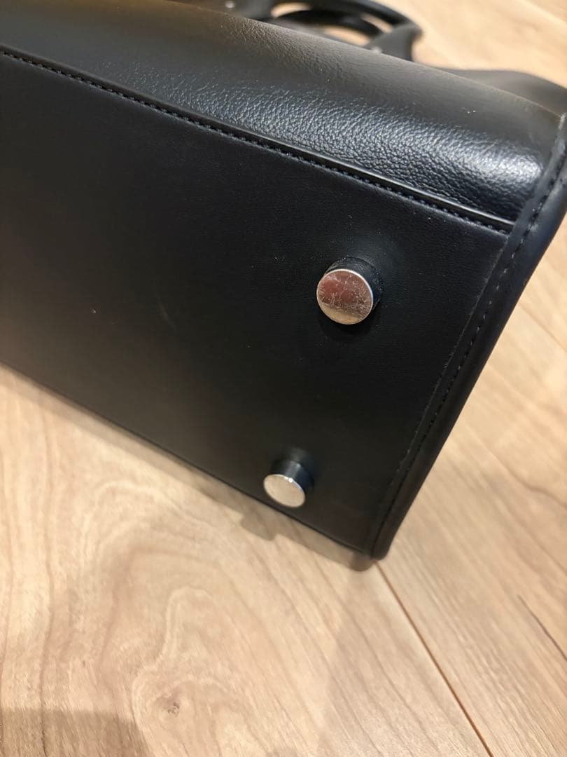 HUGO BOSS ブラックレザービジネスバッグ　トートバッグ　美品