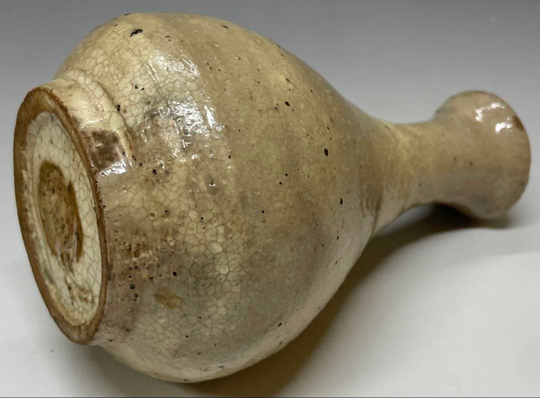 金重愫　粉引徳利　備前焼　共箱　栞　b523