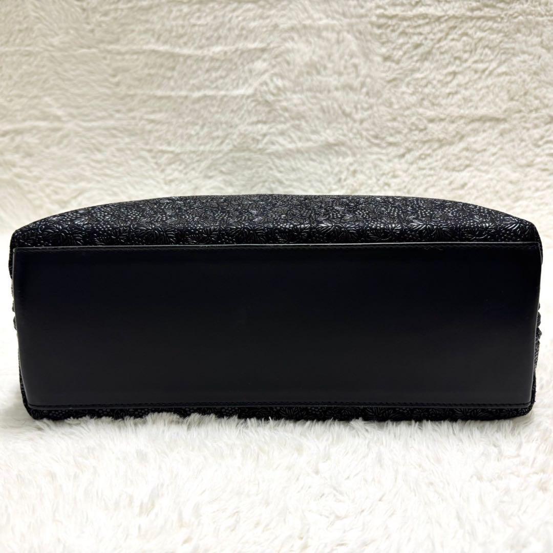 【専用】高級 印傳の山本 ラウンドファスナー ハンドバッグ 葡萄柄 和装 洋装