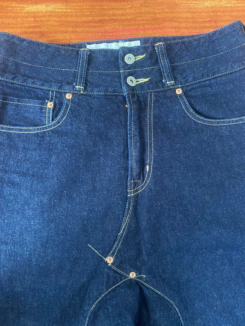 FUMITO GANRYU ガンリュウ デニム サルエル パンツ M インディゴ