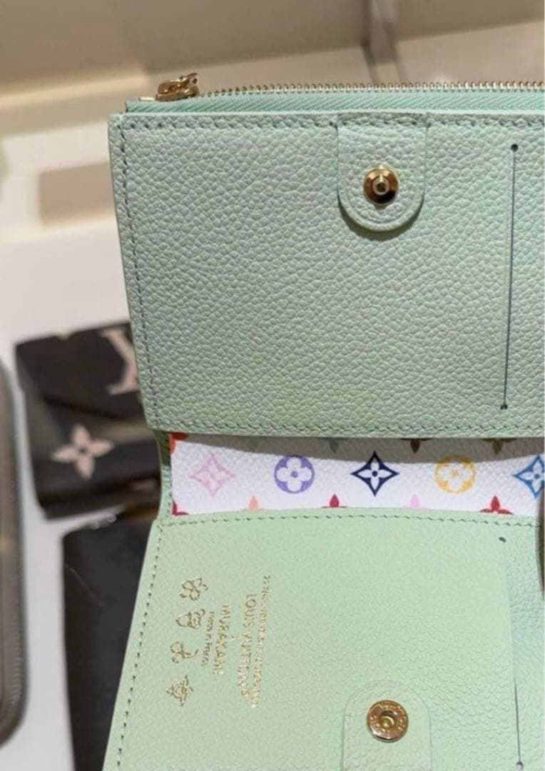 ルイヴィトンポルトフォイユ　リサ　グリーンティー　m14088新品未使用品