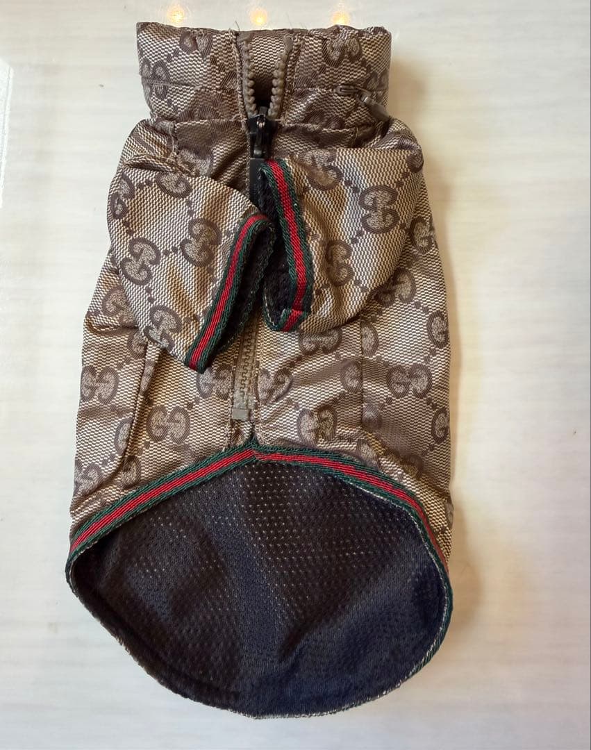 GUCCI GGパターン ベージュ キャップ&コートセット【小型犬】