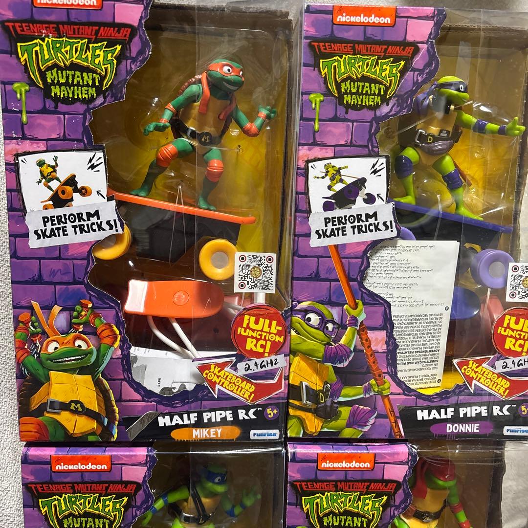 希少‼️タートルズ ミュータントパニック スケボー RC フィギュア4つセット