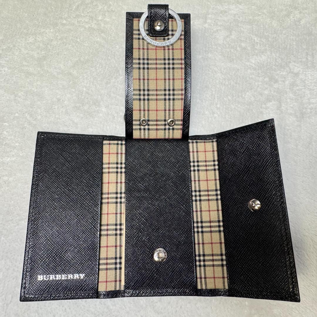 未使用☆Burberry バーバリー キーケース ブラック ノバチェック