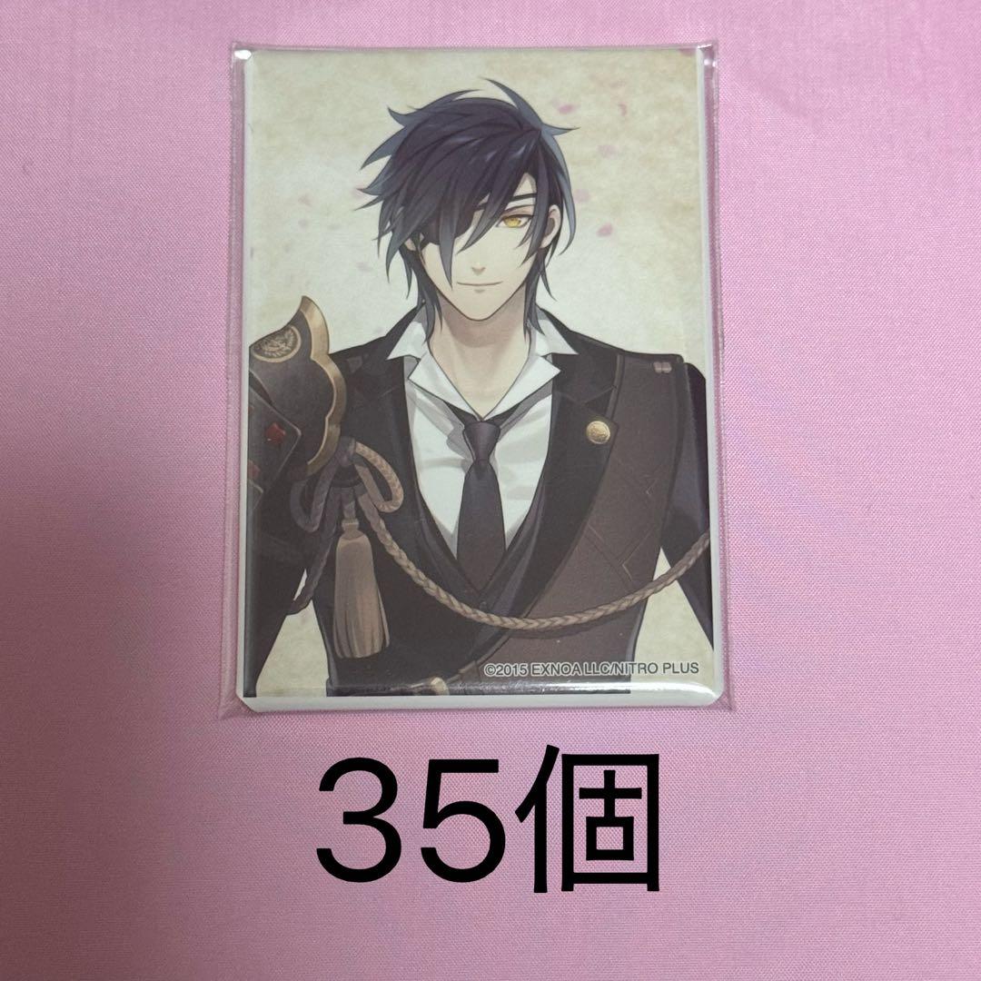 刀剣乱舞 とうらぶ 跪坐 スクエア缶バッジ 燭台切光忠