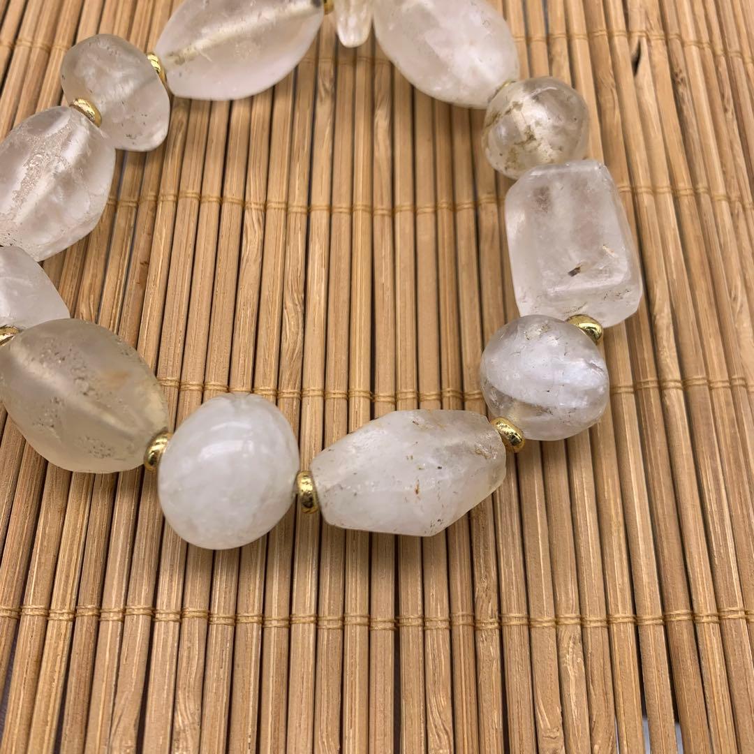 アンティークビーズ/水晶ブレスレット