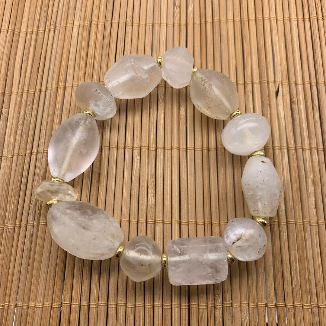 アンティークビーズ/水晶ブレスレット