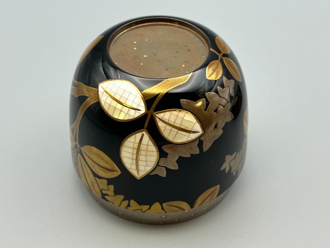 大棗　月に萩　内銀地平目　英文作　共布　共箱付き　作家物　茶道具　未使用