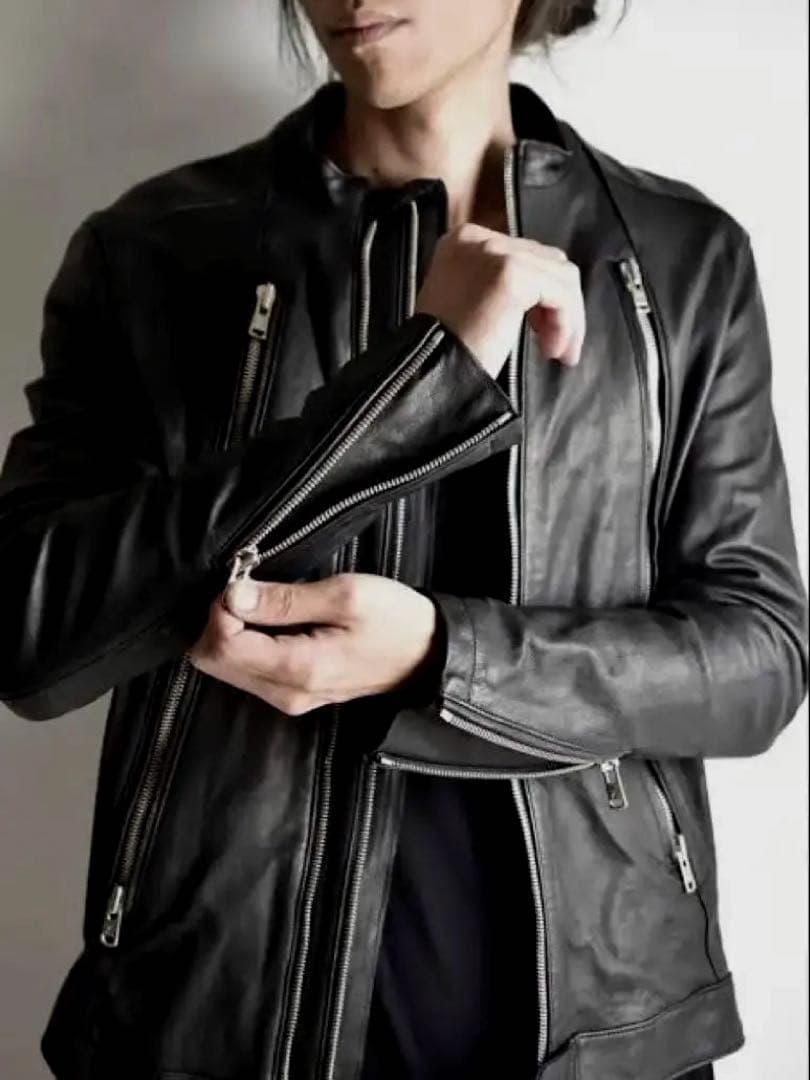 RIPVANWINKLE 定価¥239,800 ディアスキンレザーライダース鹿革