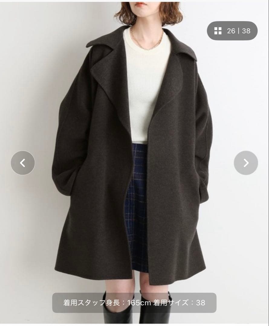 イエナ　IENA MANTECO PUREダブルフェイスショートコート　コート