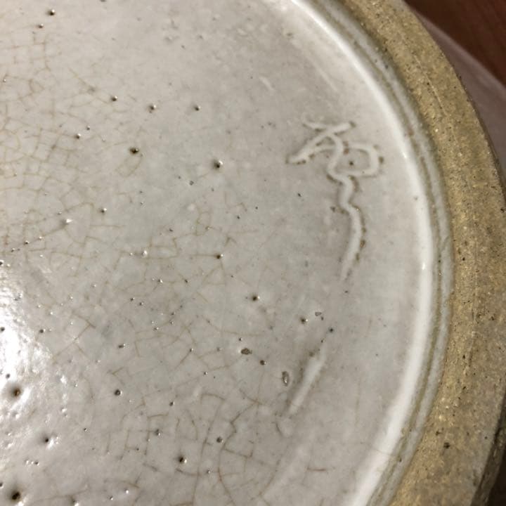 古美術品◼️蔵から出て来た、白い釉薬が美しい超特大サイズのお皿、花道具、茶道具