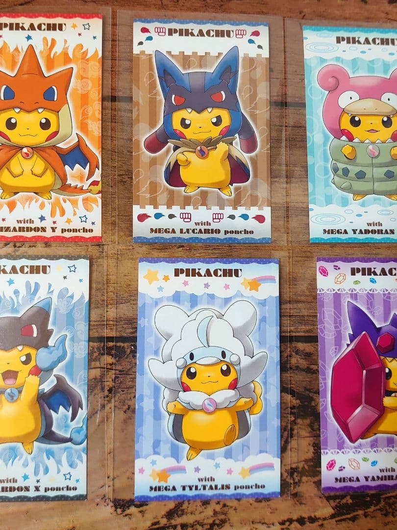 メガキャンペーン 第1弾 名刺カード 6種 ピカチュウ メガシンカ ポンチョ