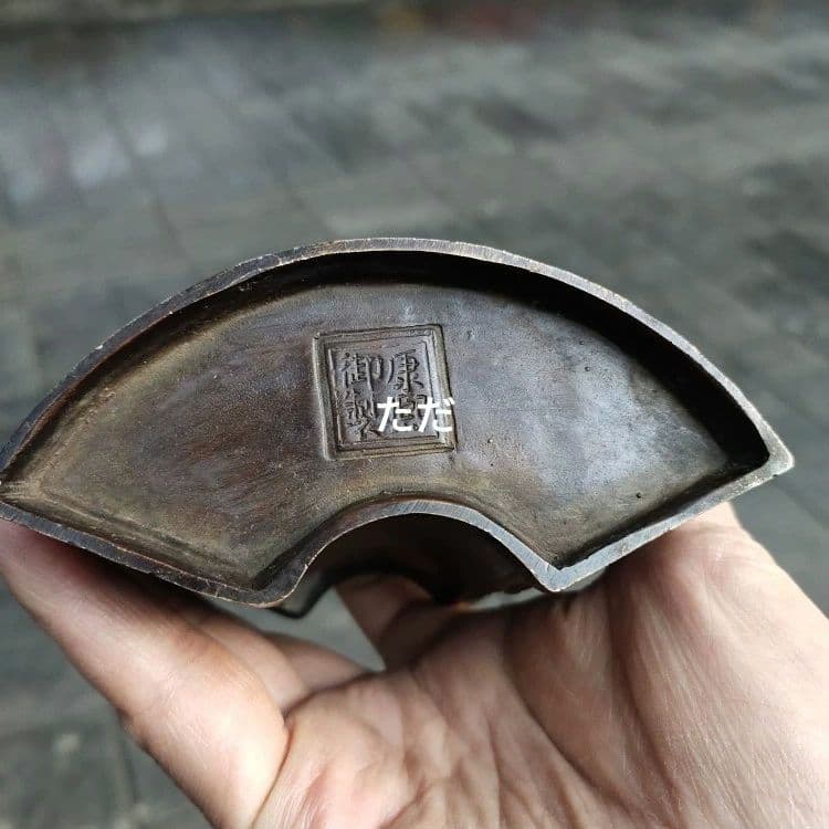 銅器 筆箱 弧筆箱 書道具 文房具 現代工芸品 美術品 置物
