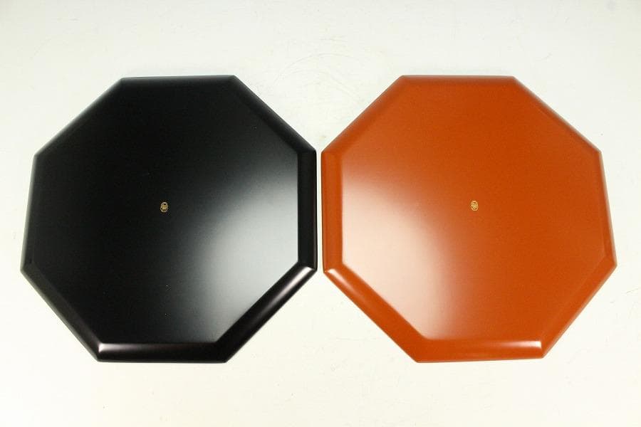 京都 象彦 松蒔絵 鶴蒔絵 菓子盆 一対 未使用(K-A998)