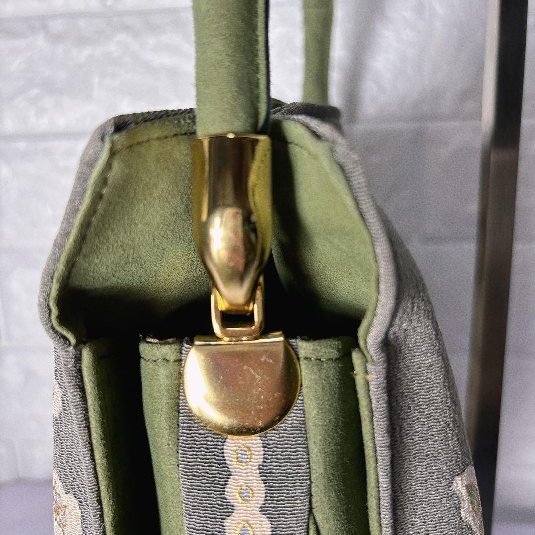 岡重 OKAJIMA オカジマ 京都 ハンドバッグ 和装 刺繍 日本製 絹 象