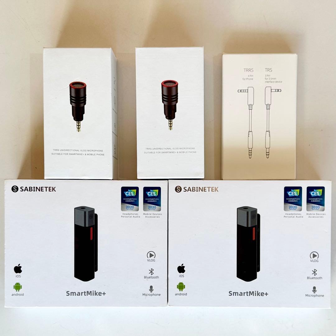 SabineTek Smart Mike＋2個＋単一指向性マイク2個＋ケーブル2