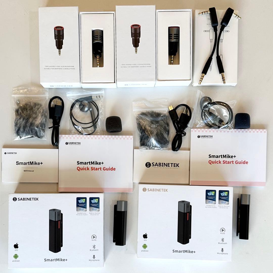 SabineTek Smart Mike＋2個＋単一指向性マイク2個＋ケーブル2